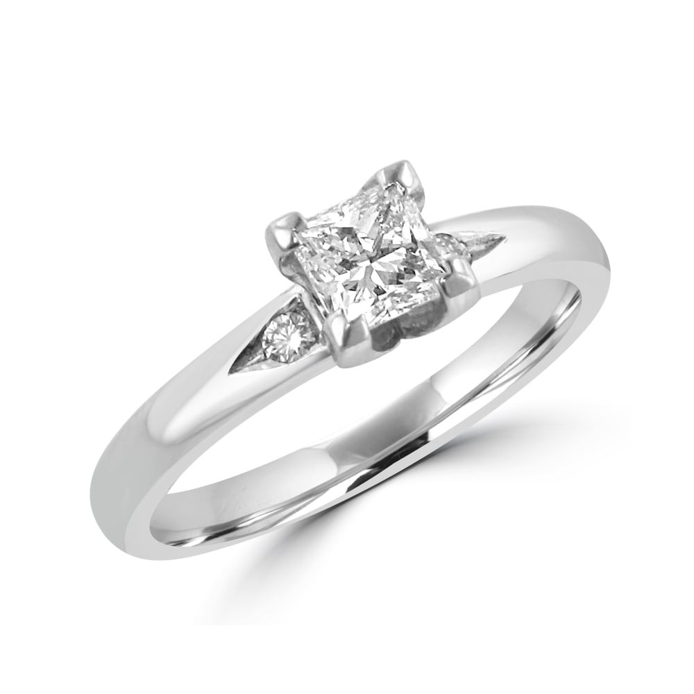 Princess Cut Platinum Engagement Rings
 Platinum 0 55ct Princess Cut Diamond Engagement Ring