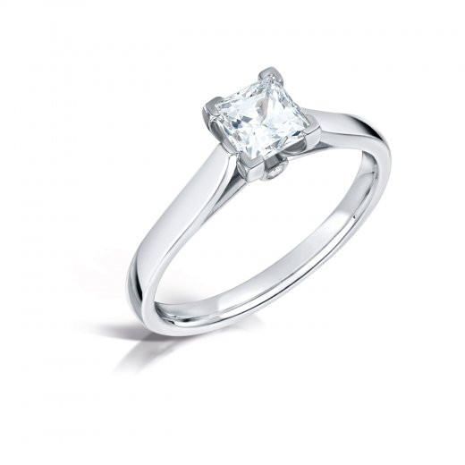 Princess Cut Platinum Engagement Rings
 0 57ct Princess Cut Diamond Solitaire Engagement Ring In