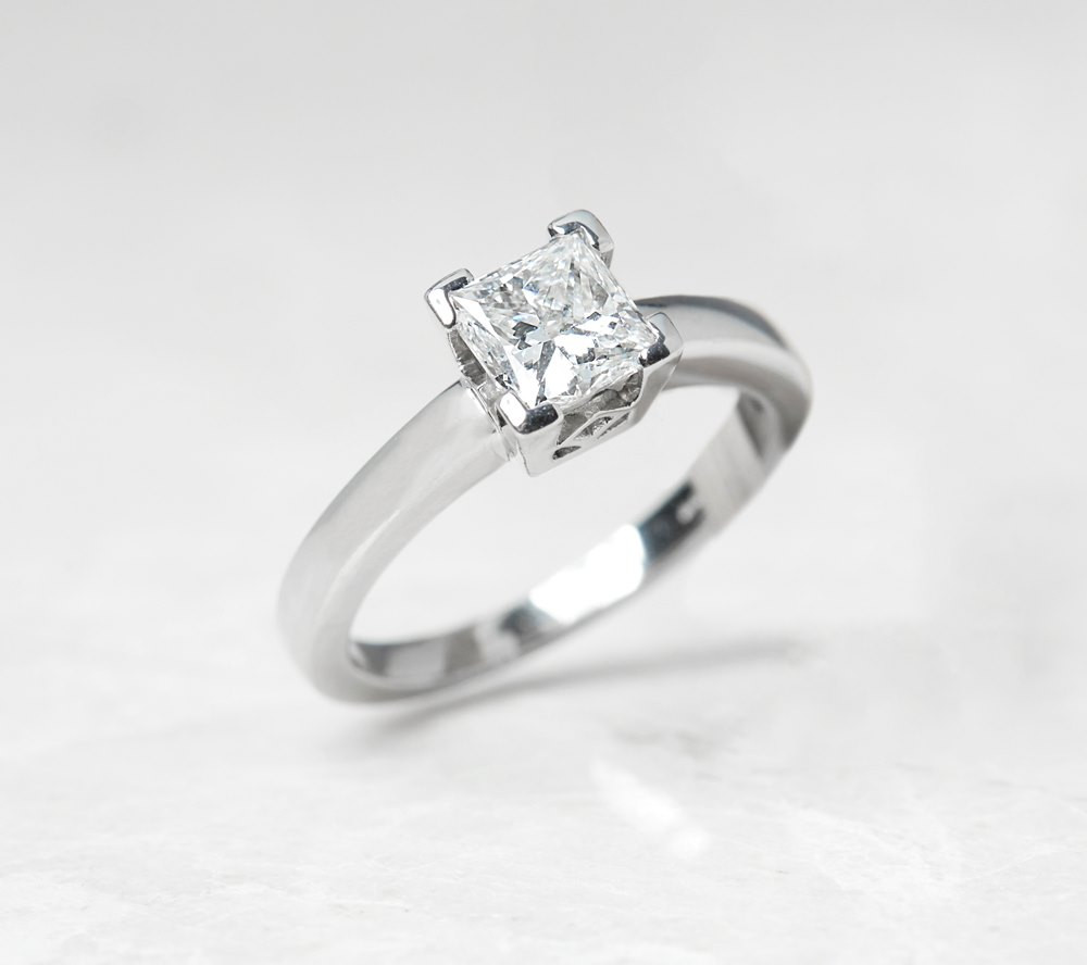 Princess Cut Platinum Engagement Rings
 PLATINUM PRINCESS CUT 1 03CT DIAMOND ENGAGEMENT RING