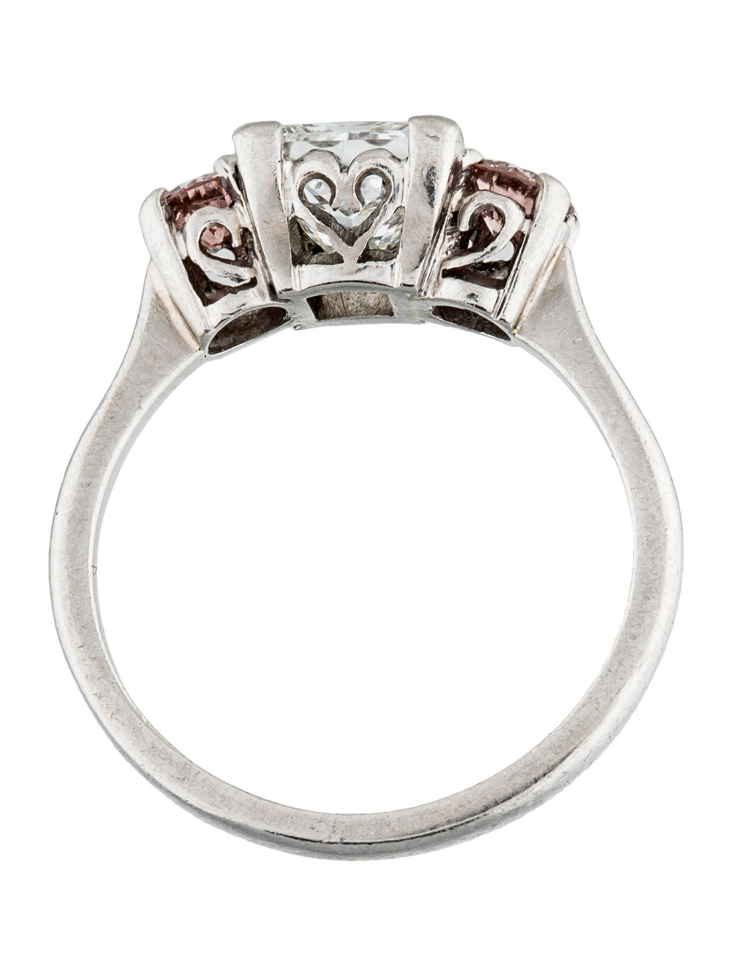 Princess Cut Platinum Engagement Rings
 Platinum Princess Cut Diamond Three Stone Engagement Ring