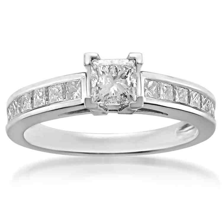 Princess Cut Platinum Engagement Rings
 Platinum Princess Cut Diamond Engagement Rings Wedding