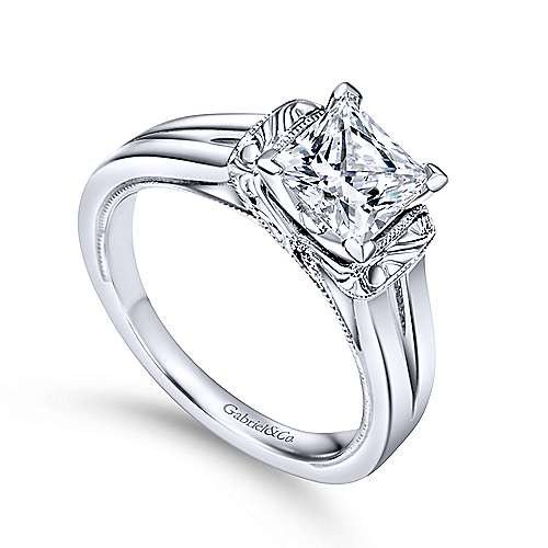 Princess Cut Platinum Engagement Rings
 Platinum Princess Cut Solitaire Engagement Ring