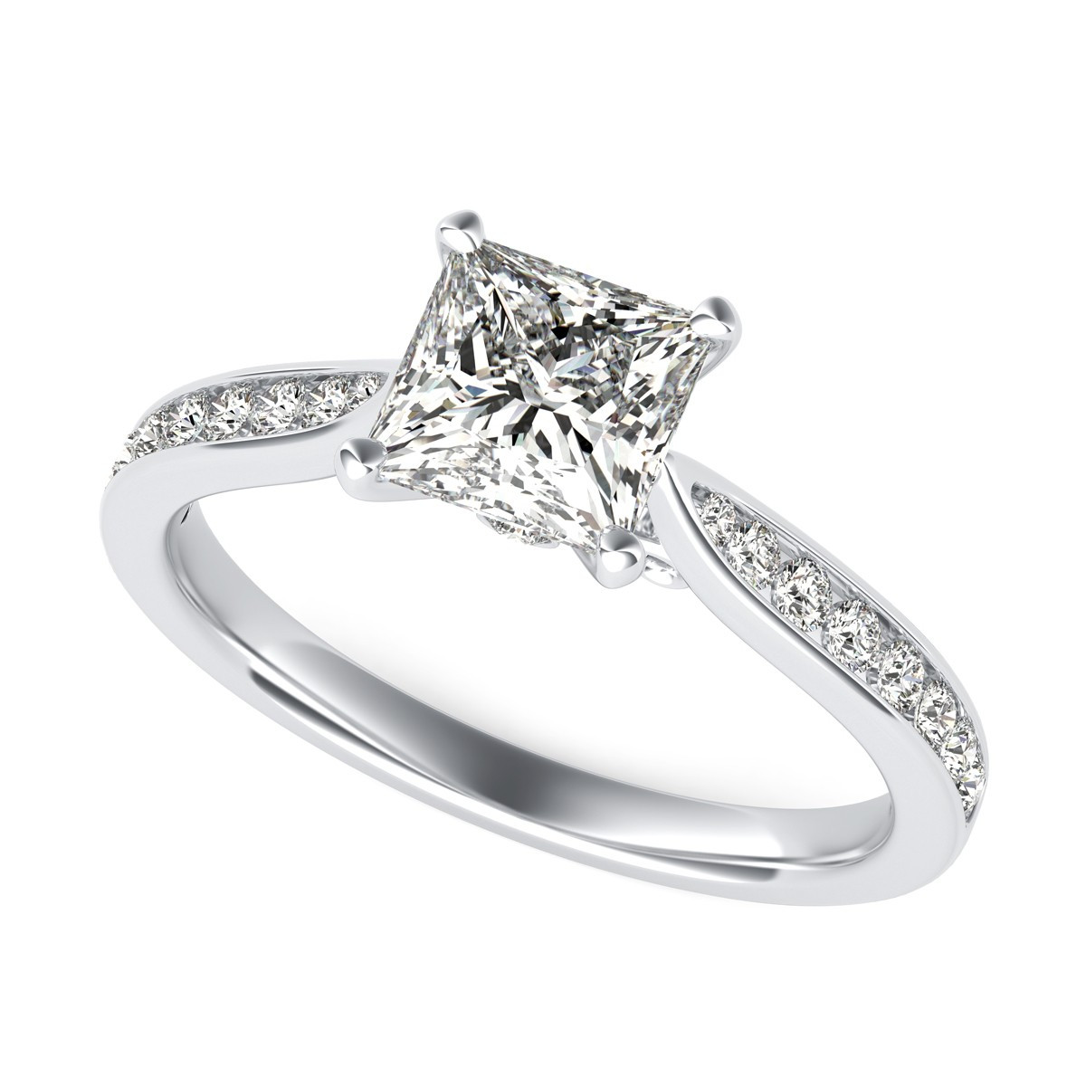 Princess Cut Rings Engagement
 Diamond Engagement Ring Princess Cut SKU PR0048