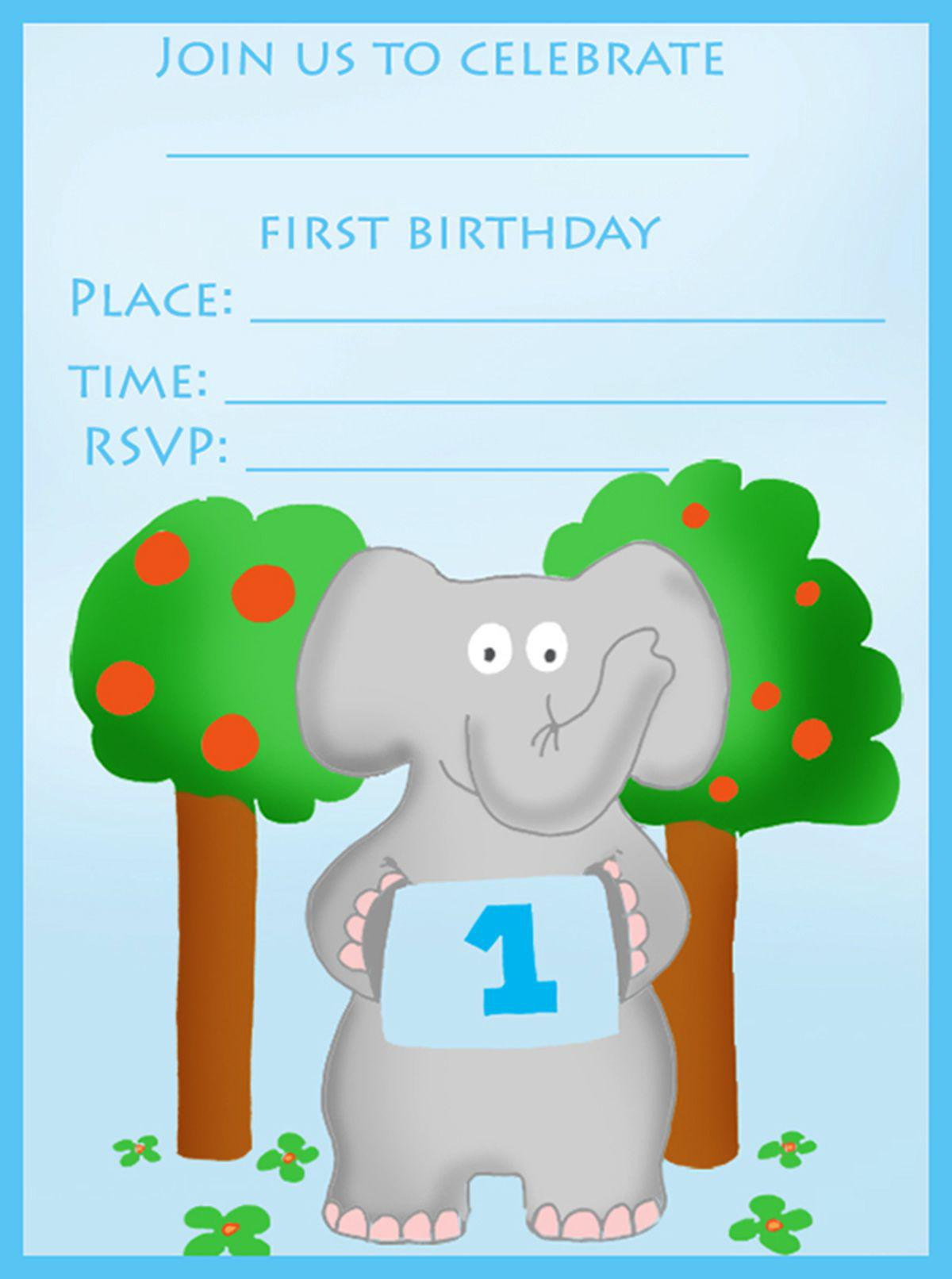 Printable 1st Birthday Invitations
 16 Best First birthday invites Printable Sample