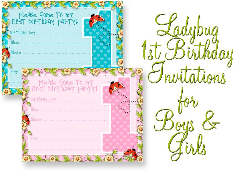 Printable 1st Birthday Invitations
 Printable 1st Birthday Party Announcements
