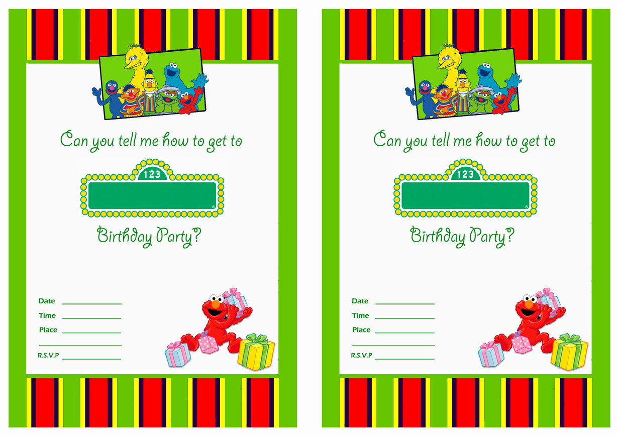 Printable 1st Birthday Invitations
 FREE Printable sesame street 1st birthday invitations