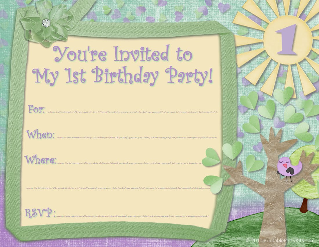 Printable 1st Birthday Invitations
 FREE Printable First birthday invitations for Boy
