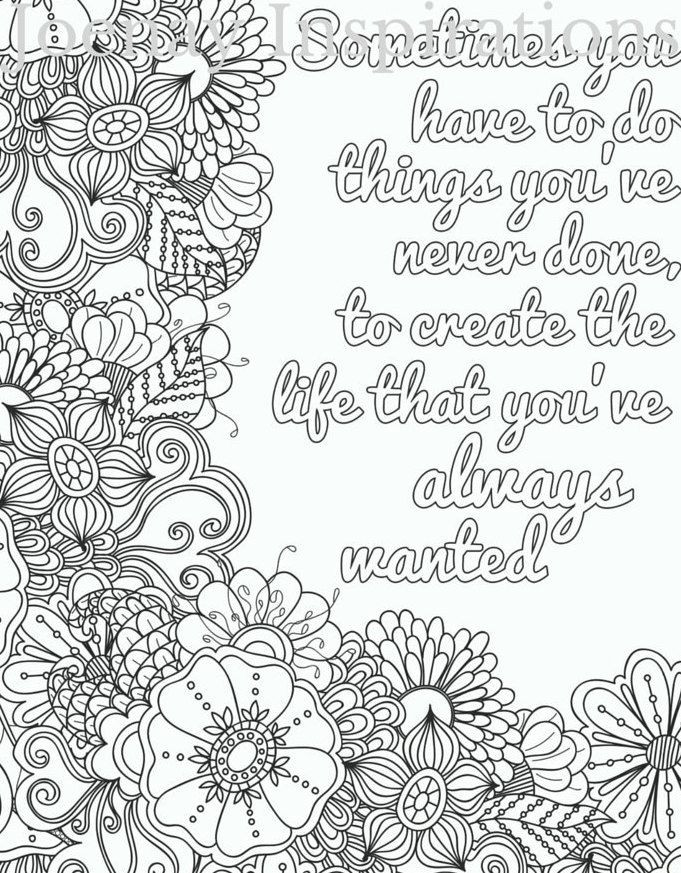 Printable Adult Coloring Pages Quotes
 Adult Coloring Book Printable Coloring Pages by