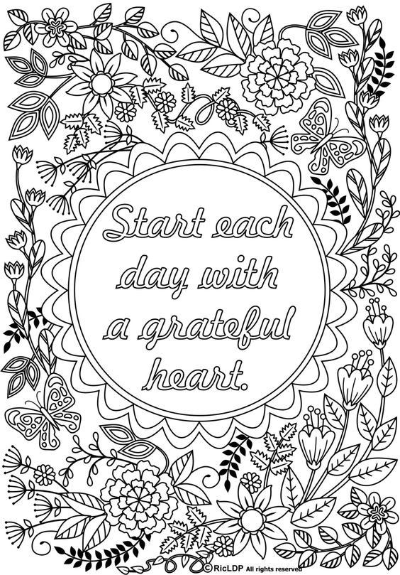 Printable Adult Coloring Pages Quotes
 Twenty Coloring Pages for Grown Ups