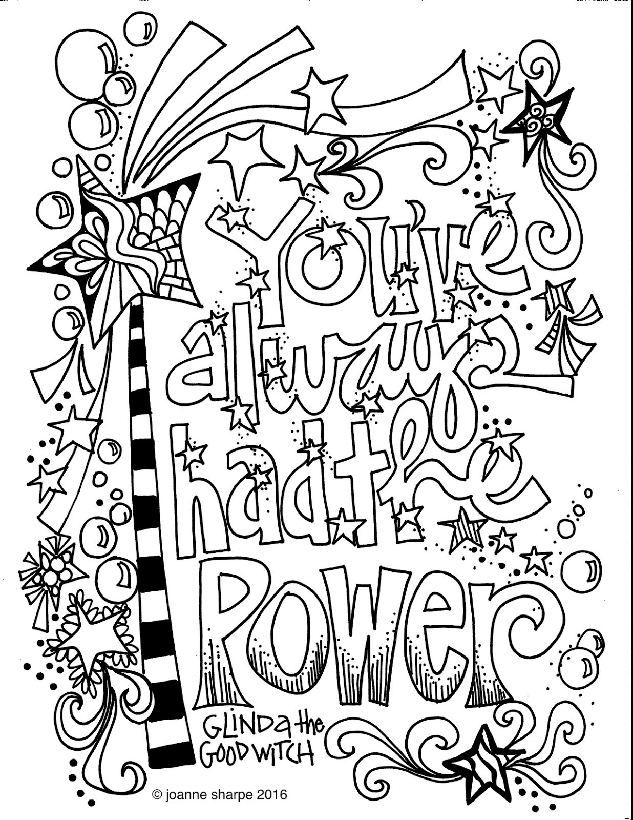 Printable Adult Coloring Pages Quotes
 Whimspirations WHIMSICAL WEDNESDAY "Color Power"