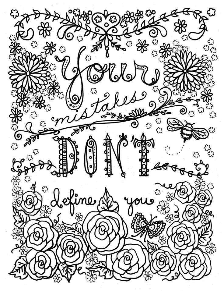 Printable Adult Coloring Pages Quotes
 Quote Coloring Pages for Adults and Teens Best Coloring