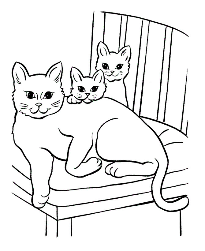 Printable Cat Coloring Pages
 Free Printable Cat Coloring Pages For Kids