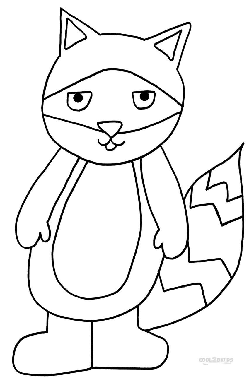 Printable Childrens Coloring Pages
 Printable Raccoon Coloring Pages For Kids