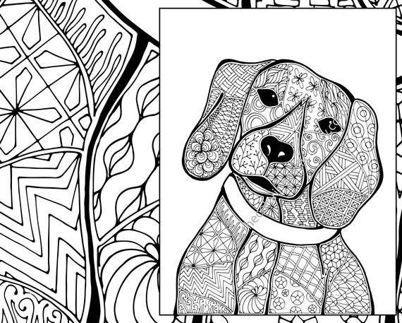 Printable Coloring Pages Animals
 zentangle dog colouring page animal colouring zentangle