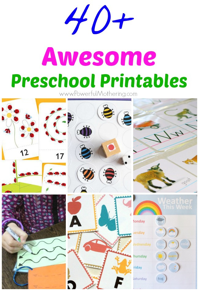 Printable Crafts For Preschoolers
 40 Awesome Preschool Printables