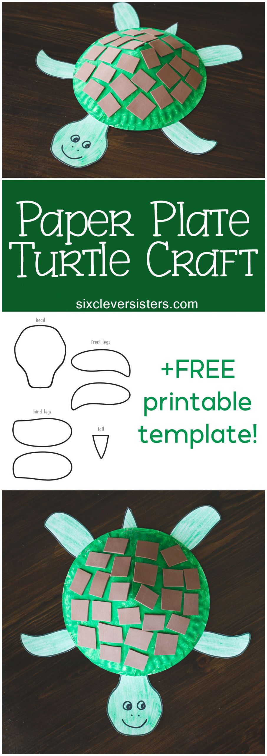 Printable Crafts For Toddlers
 Paper Plate Turtle Craft for Kids Free Printable
