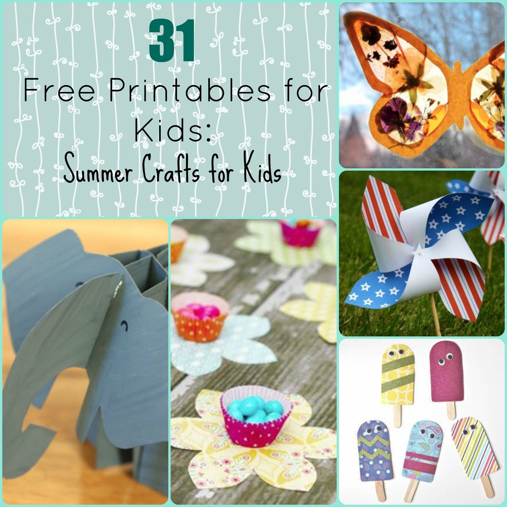 Printable Crafts For Toddlers
 31 Free Printables for Kids Summer Crafts for Kids