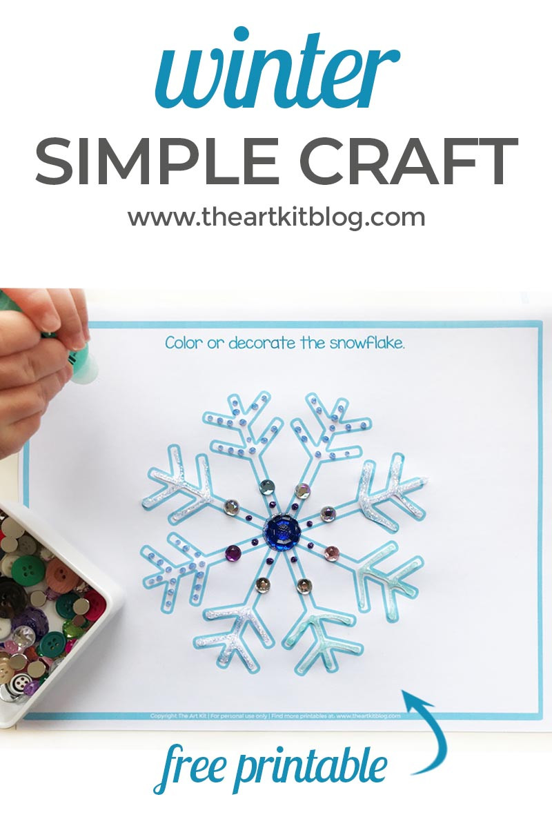 Printable Crafts For Toddlers
 Simple Winter Craft for Kids Free Printable The Art Kit