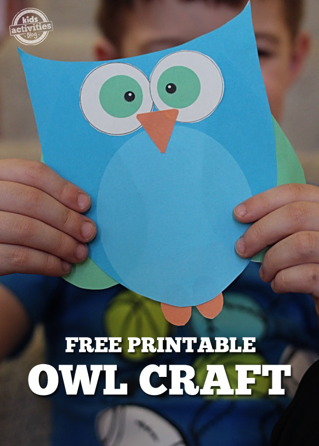 Printable Crafts For Toddlers
 Super Cute Printable Owl Craft Choose Pink or Blue