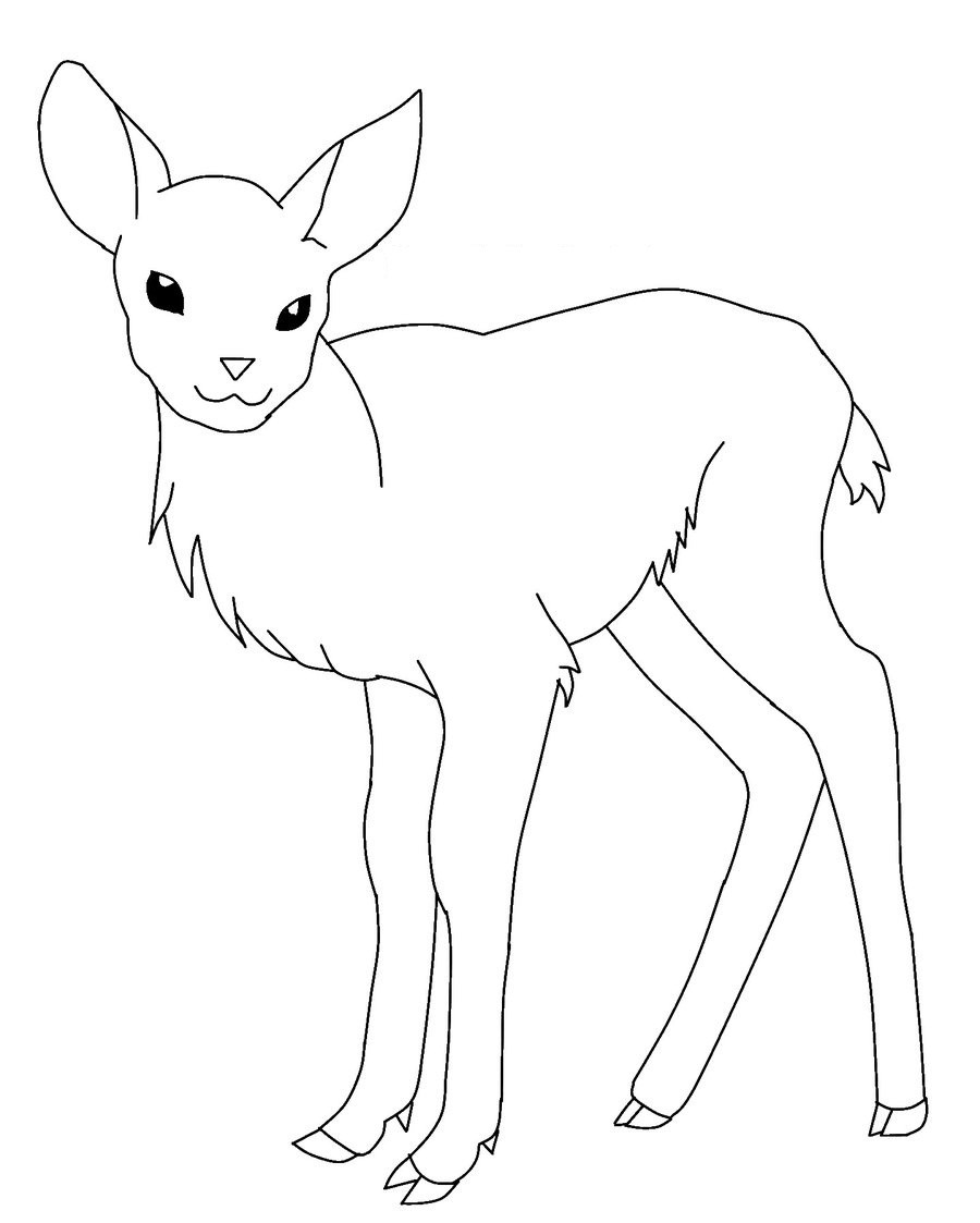 Printable Deer Coloring Pages
 Free Printable Deer Coloring Pages For Kids