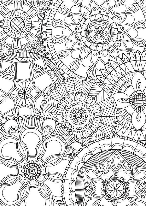 Printable Detailed Coloring Pages
 Family Mandalas An intricate and super duper detailed