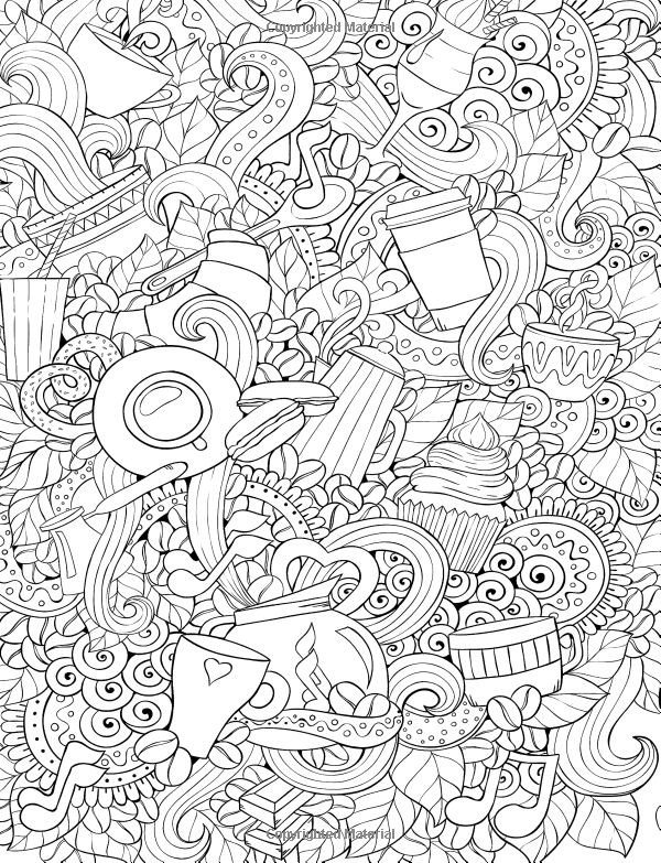 Printable Detailed Coloring Pages
 Amazon Eat Drink and Be Merry Adult Coloring Books
