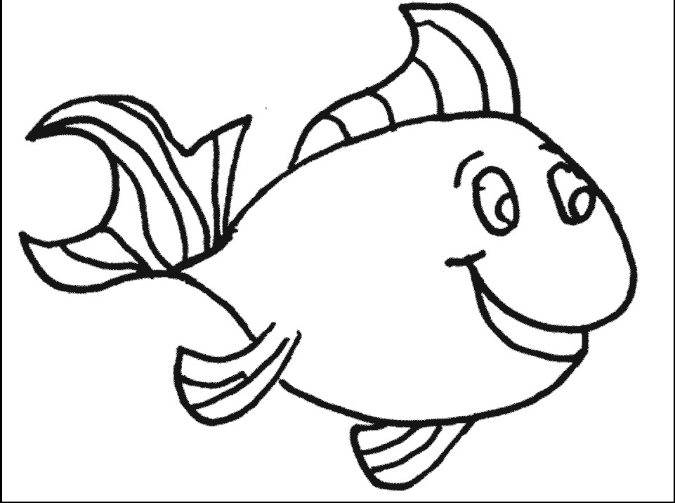 Printable Fish Coloring Pages
 Little Miss Glamour Goes To Kindergarten e Fish Two