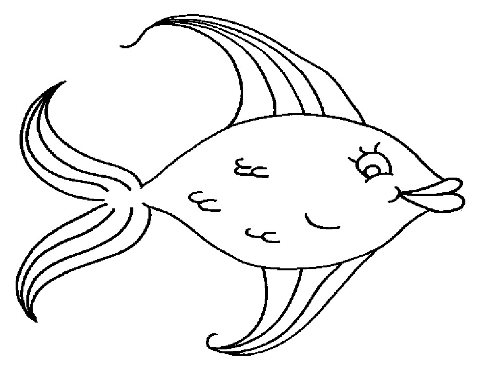 Printable Fish Coloring Pages
 Rainbow Fish Template Coloring Home