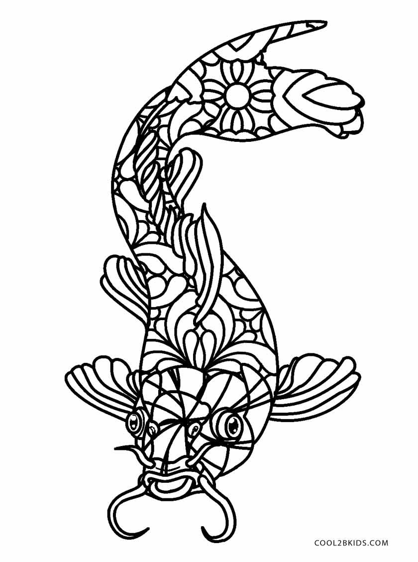 Printable Fish Coloring Pages
 Free Printable Fish Coloring Pages For Kids