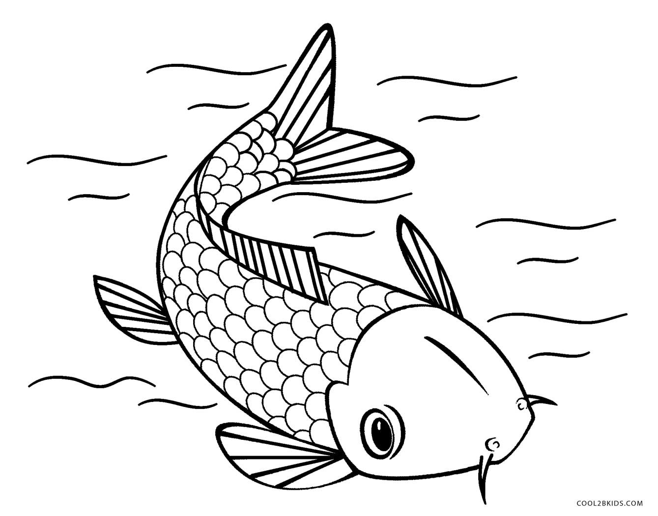 Printable Fish Coloring Pages
 Free Printable Fish Coloring Pages For Kids