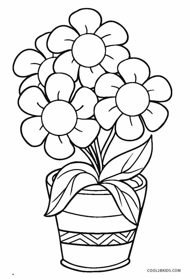 Printable Flower Coloring Pages For Kids
 Free Printable Flower Coloring Pages For Kids