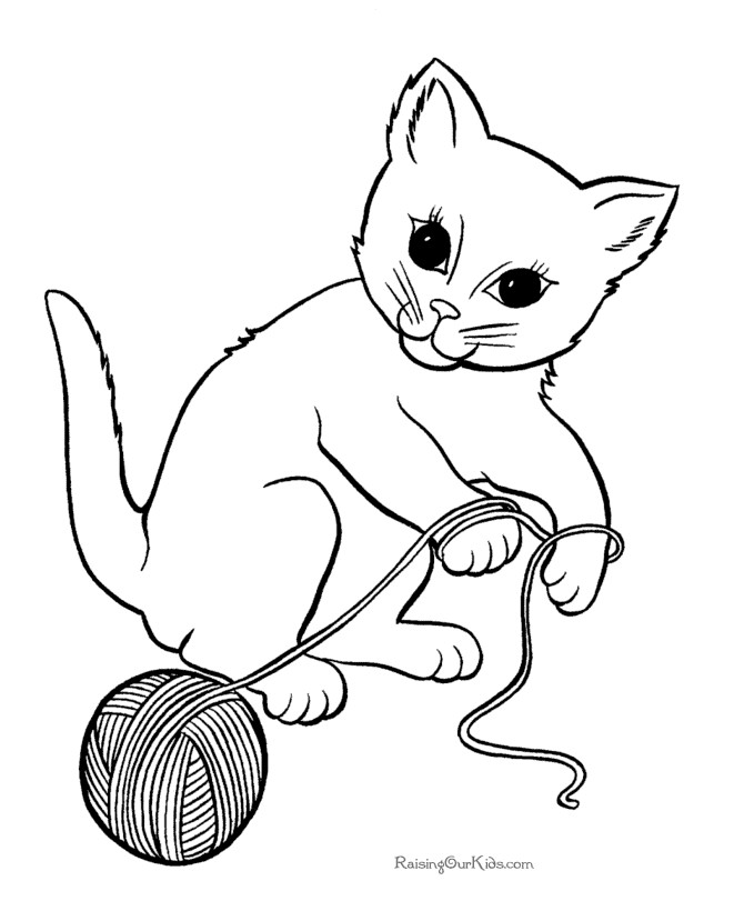 Printable Kitten Coloring Pages
 Kitten Coloring Page 008