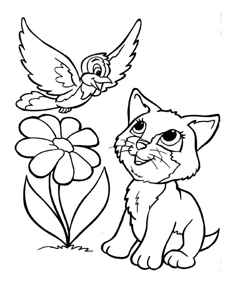 Printable Kitten Coloring Pages
 Lovely Kitten Coloring Pages
