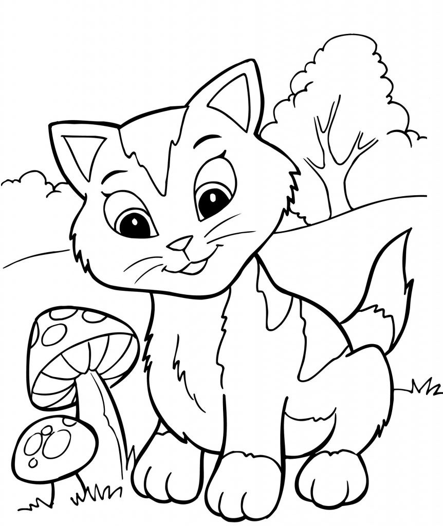 Printable Kitten Coloring Pages
 Free Printable Kitten Coloring Pages For Kids Best