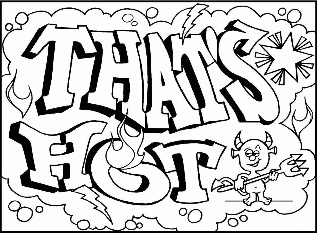 Printable Name Coloring Pages
 Graffiti Words Coloring Pages For Kids Coloring Home