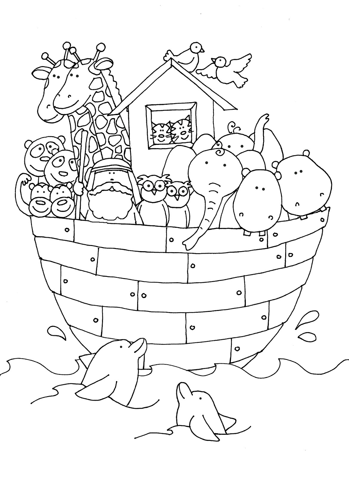 Printable Noah'S Ark Coloring Pages
 Free Dearie Dolls Digi Stamps As requested Noah s Ark