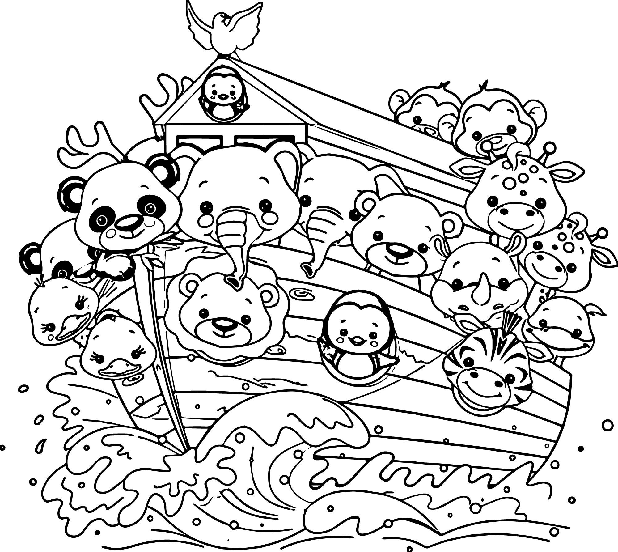 Printable Noah'S Ark Coloring Pages
 Noah s Ark Cartoon Coloring Pages
