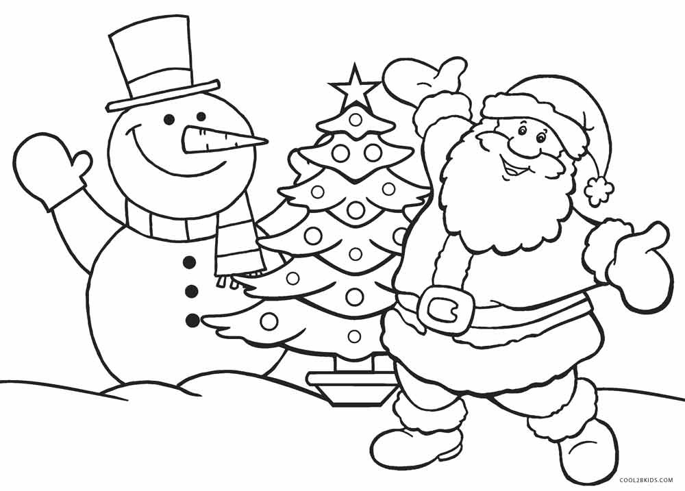 Printable Santa Coloring Pages
 Holiday Coloring Pages