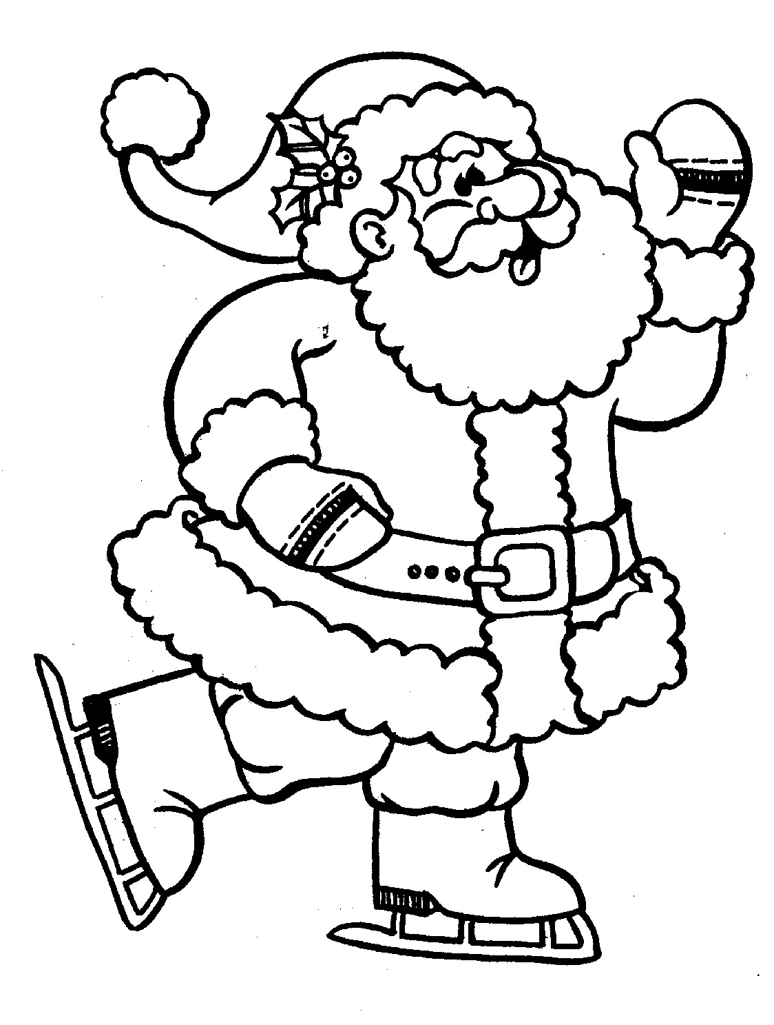 Printable Santa Coloring Pages
 Father Christmas Colouring Cliparts