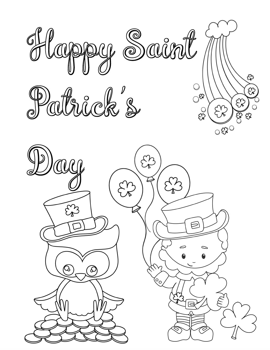 Printable St Patrick'S Day Coloring Pages
 Free Printable St Patrick’s Day Coloring Pages 4 Designs
