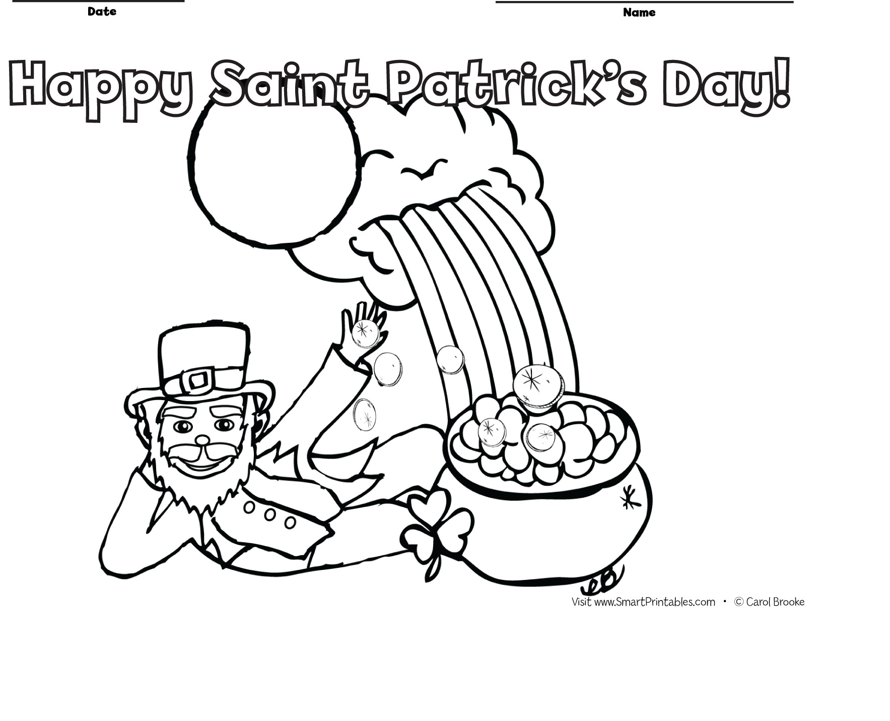 Printable St Patrick'S Day Coloring Pages
 Christian