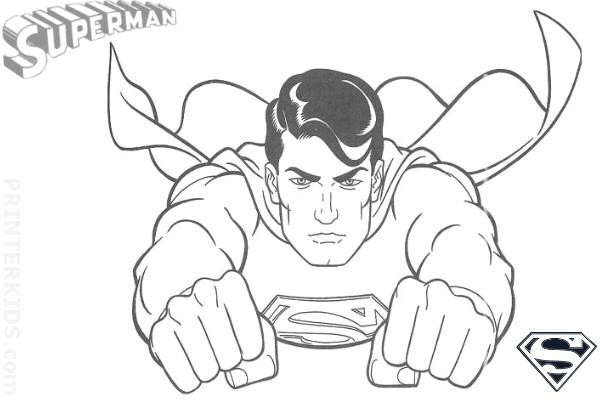 Printable Superhero Coloring Pages Free
 Free printable Superman " Super Hero " Flying Coloring Pages