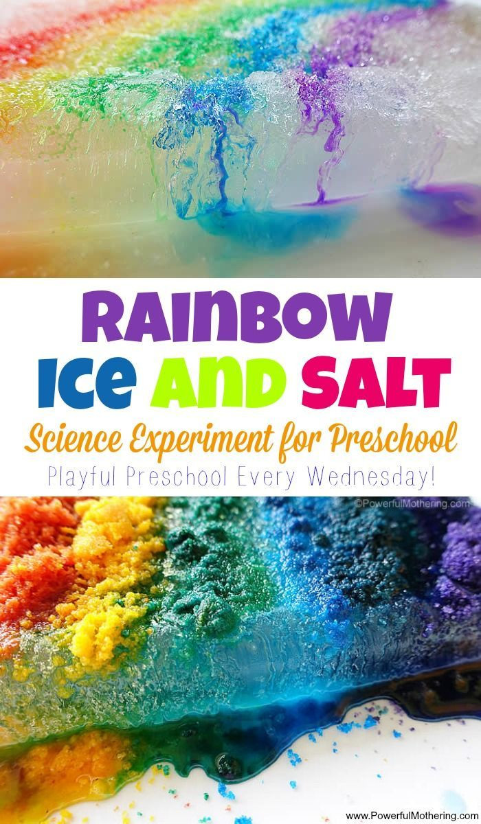 Project For Preschoolers
 Rainbow Melting Ice Experiment