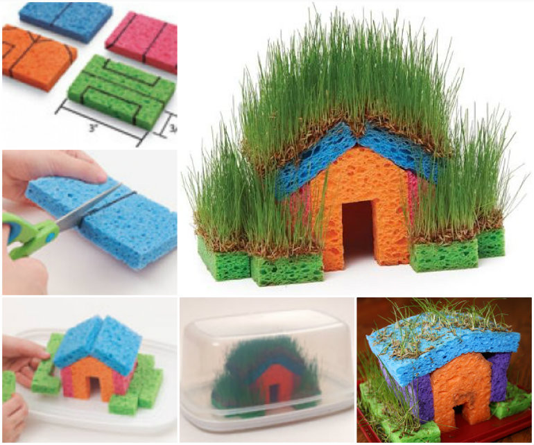 Projects For Little Kids
 Educational DIY Mini Grass Houses for Kids