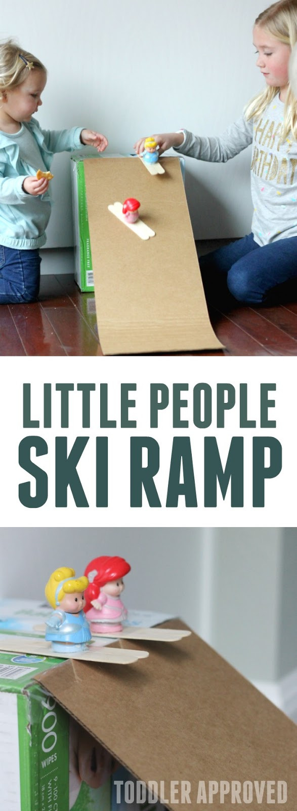 Projects For Little Kids
 Toddler Approved Easy Little People Ski Ramp for Kids
