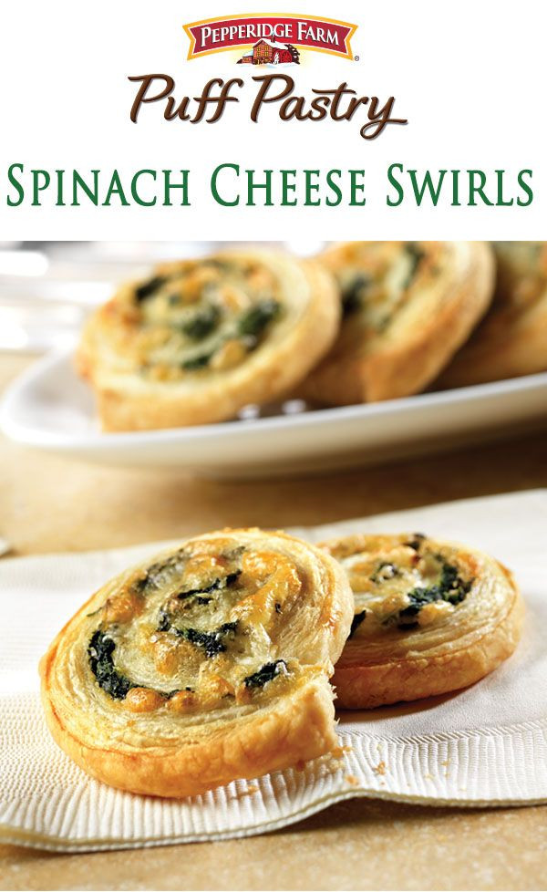 Puffed Pastry Appetizers Recipes
 Spinach Cheese Swirls Recipe