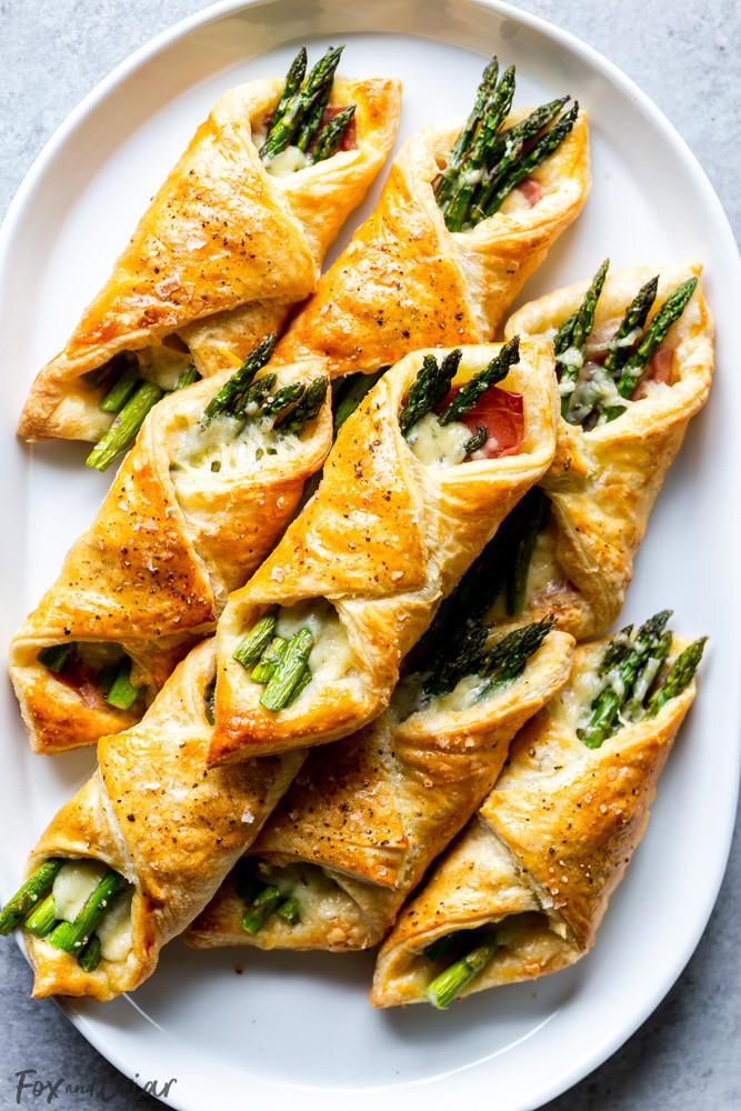Puffed Pastry Appetizers Recipes
 Prosciutto Asparagus Puff Pastry Bundles appetizer Fox