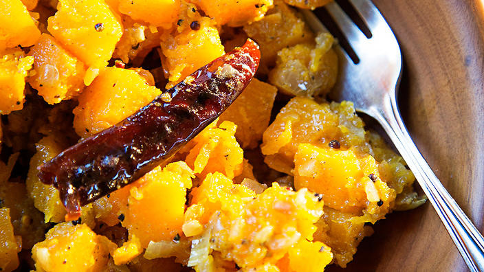 Pumpkin Indian Recipes
 Stir fried orange pumpkin Indian recipes Vegan