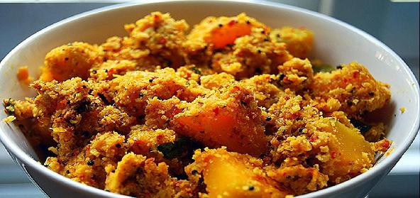 Pumpkin Indian Recipes
 Yellow Pumpkin Dry Curry recipe