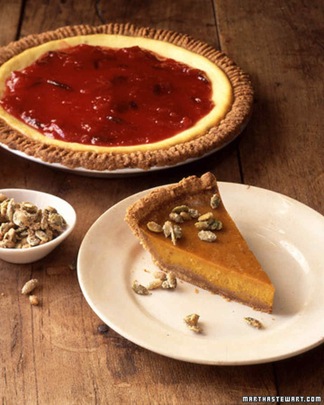 Pumpkin Pie Recipes Martha Stewart
 Pumpkin Pie with Graham Crust and Can d Pepitas Recipe